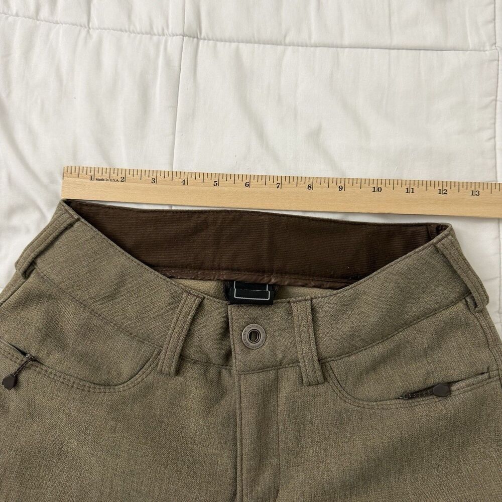 The North Face Snowboard Pants Women Brown XS Soft Shell Fleece Lined Flare Ski - Picture 9 of 10